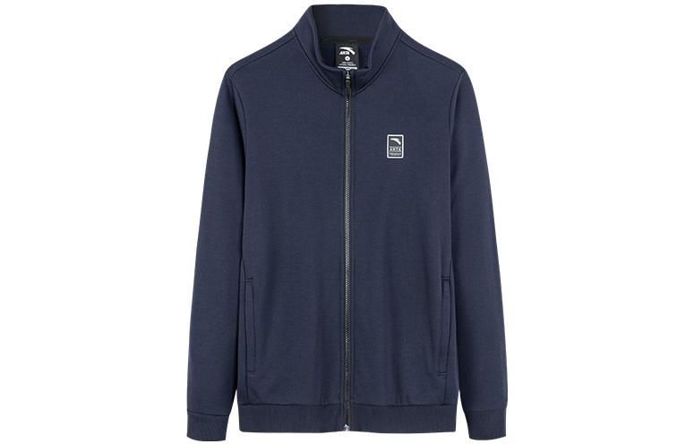 Anta Training Series Blue Full-Zip Fleece Jacket with Logo Patch 952237735-2