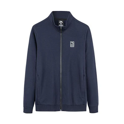Anta Training Series Blue Full-Zip Fleece Jacket with Logo Patch 952237735-2