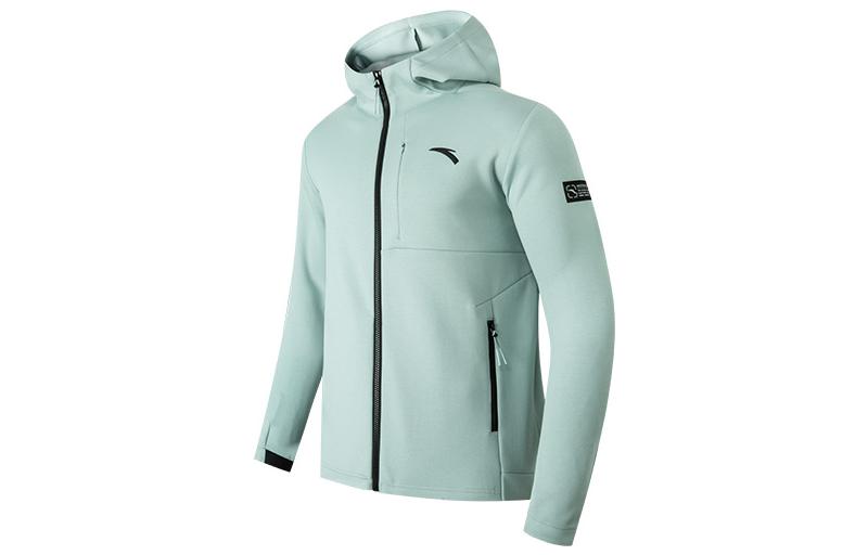 Anta Training Series Blue Geometric Logo Hoodie Jacket 952217705-1