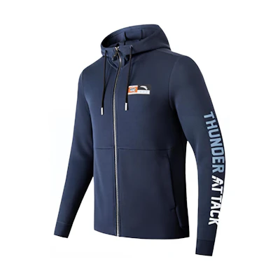 Anta Training Series Blue Logo Zip-Up Hoodie Jacket 152217703-1