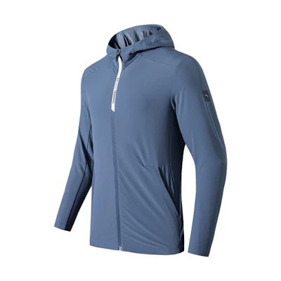 Anta Training Series Blue Loose-Fit Sports Hoodie Woven Jacket 152137602-2