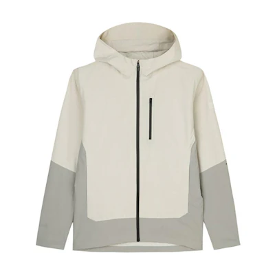 Anta Training Series Casual Zip Hoodie Jacket - White Chalk/Charcoal Gray 152437627-1