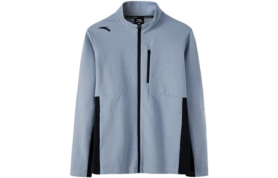 Anta Training Series Color-Block Letter Print Zip-Up Sports Jacket 952237712-2