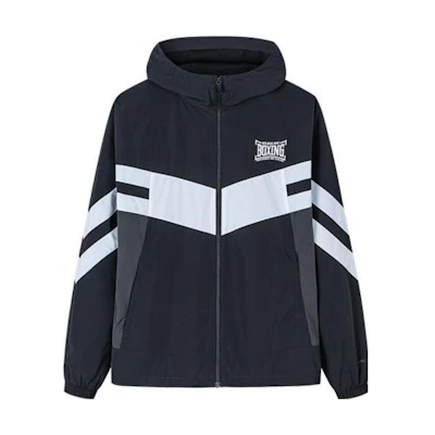 Anta Training Series Colorblock Hooded Windbreaker Jacket with Logo Print 152237602-3