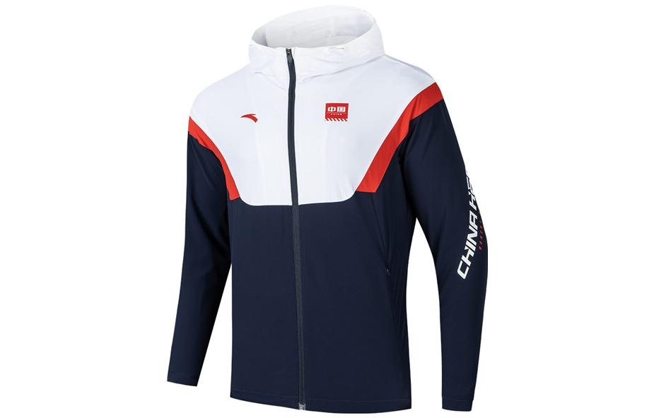 Anta Training Series Colorblock Hooded Woven Jacket Blue/White 152237606-1