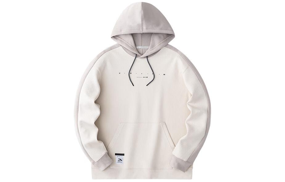 Anta Training Series Colorblock Hoodie Beige Gray 152417715-1