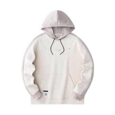 Anta Training Series Colorblock Hoodie Beige Gray 152417715-1