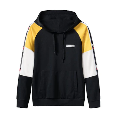 Anta Training Series Colorblock Hoodie Unisex Black Pullover 15937717-4