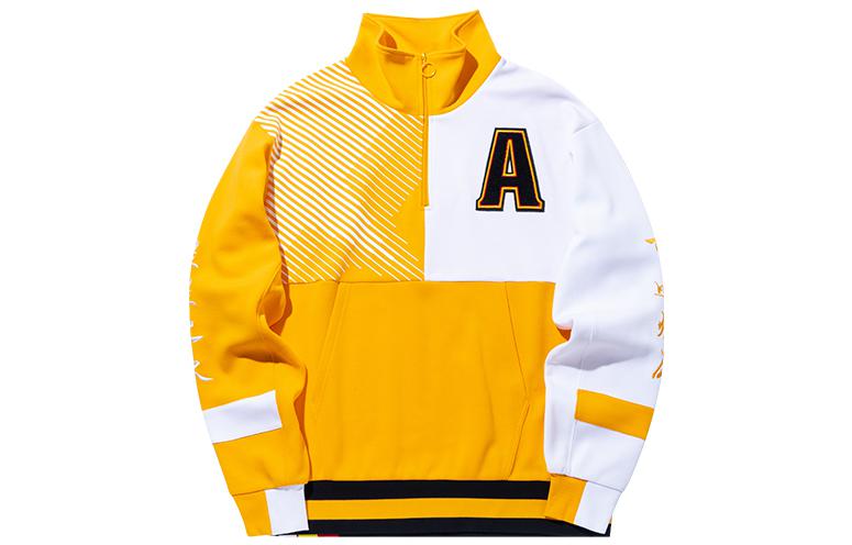 Anta Training Series Colorblock Letter Print Half-Zip Pullover Sweatshirt - Men 95937728-1