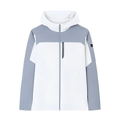 Anta Training Series Colorblock Zip Hoodie Jacket - Breeze Gray/Storm Gray 152427601-1