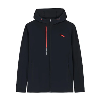 Anta Training Series Colorblock Zip Hoodie Jacket - Basic Black 152427620-6