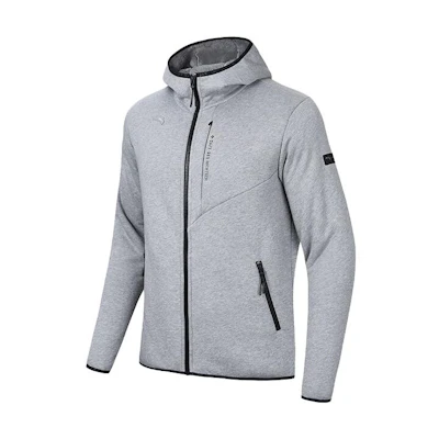 Anta Training Series Colorblock Zip Hoodie Jacket Grey Heather 952347701-1