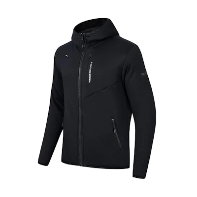 Anta Training Series Colorblock Zip Hoodie Jacket Men’s Basic Black 952347701-4