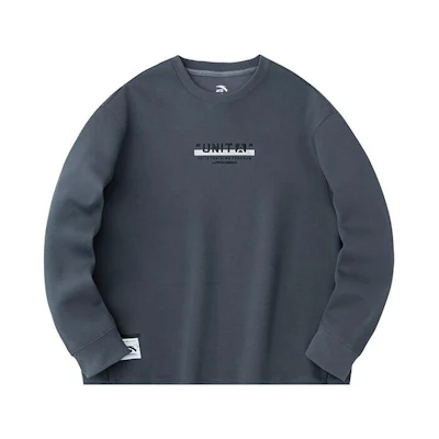 Anta Training Series Comfort Stretch Loose Sweatshirt - Charcoal Grey 152417732-3