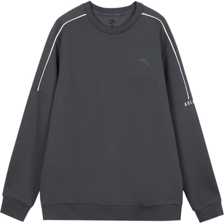 Anta Training Series Crewneck Casual Long-Sleeve Sweatshirt Wax Gray 952437705-4