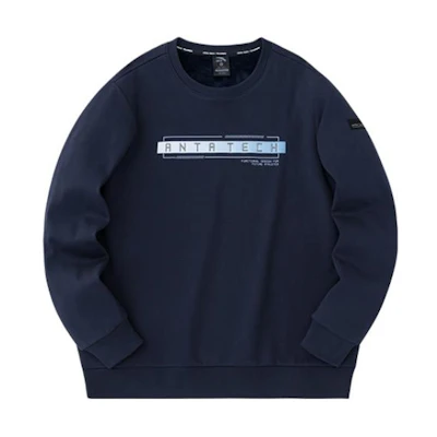 Anta Training Series Crewneck Pullover Fleece Sweatshirt 152347710-3