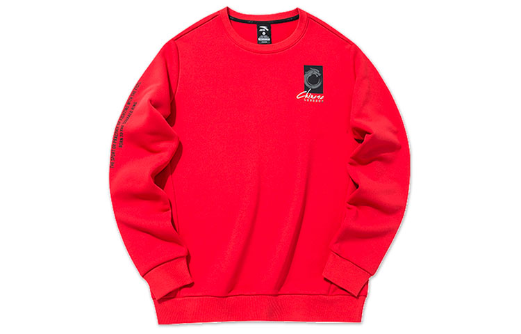 Anta Training Series Crewneck Pullover Sweatshirt Passion Red 952137729-3