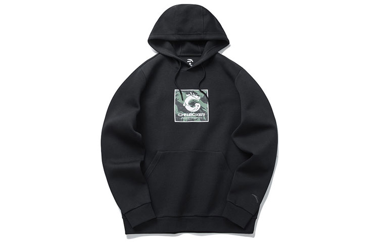 Anta Training Series Dragon Soul Hoodie Black Casual Sportswear 152147742-2