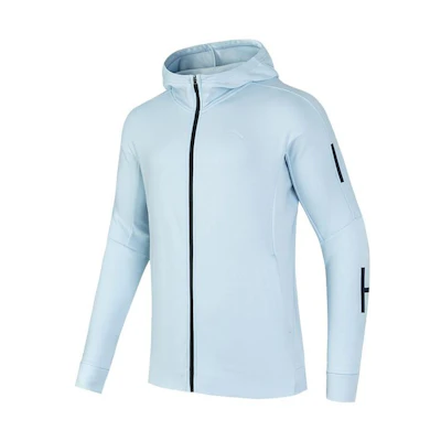 Anta Training Series Fleece Hoodie with Logo in Kerling Blue 952237737-2