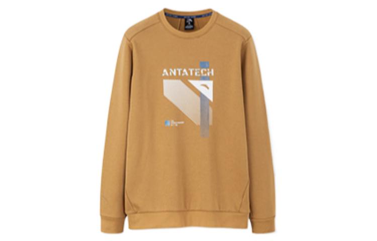 Anta Training Series Fleece Pullover Crewneck Sweatshirt Nile Brown 952247710-2