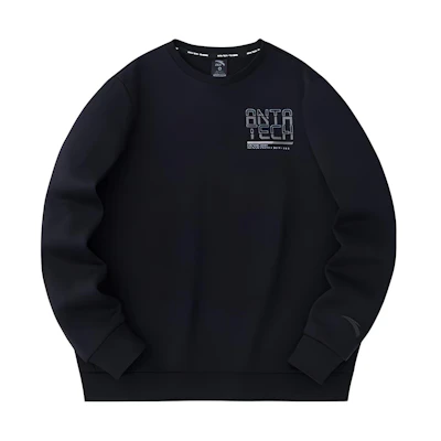 Anta Training Series Fleece Pullover Sweatshirt Black 152347707-3