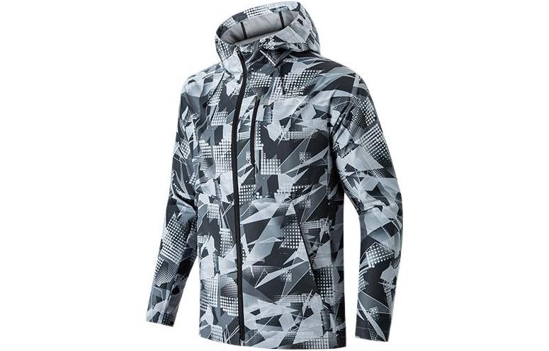Anta Training Series Full-Print Zip Hoodie Jacket - Basic Black 952217601-4