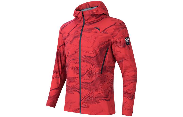 Anta Training Series Full-Print Zip Hoodie Jacket Men’s Classic Red 152337621-2