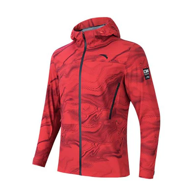 Anta Training Series Full-Print Zip Hoodie Jacket Men’s Classic Red 152337621-2
