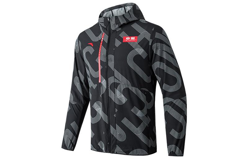 Anta Training Series Full Logo Print Jacket Black 152227611-4