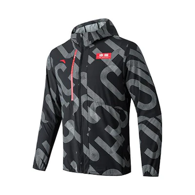 Anta Training Series Full Logo Print Jacket Black 152227611-4