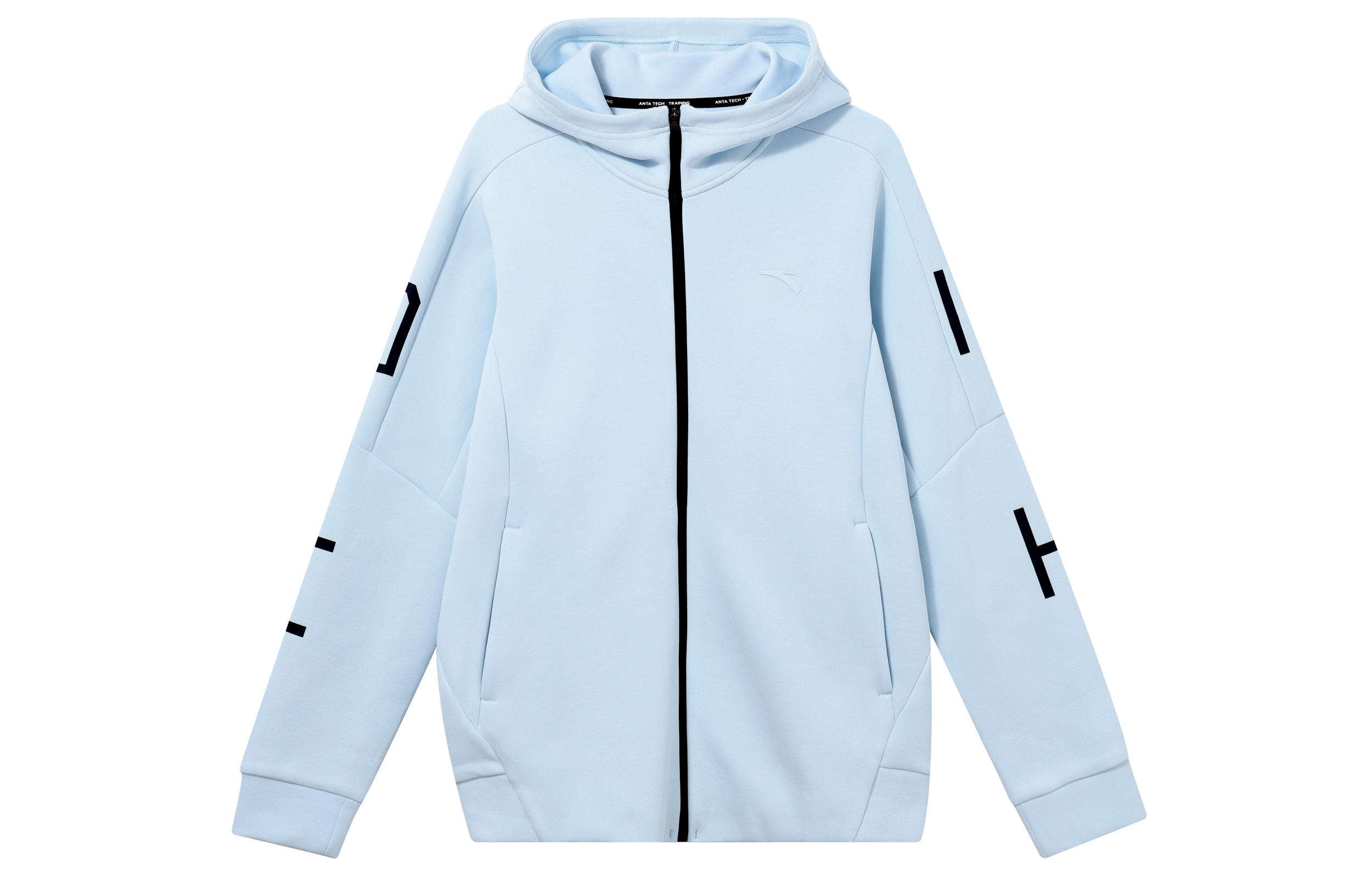 Anta Training Series FW22 Blue Stripe Print Hoodie Jacket Sweatshirt 152237720-2