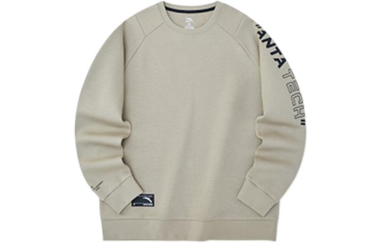 Anta Training Series Glacier Grey Pullover Sweatshirt Unisex with Embroidered Logo 952237739-1
