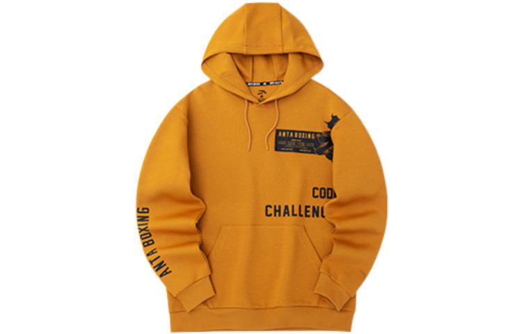 Anta Training Series Graphic Print Drawstring Hoodie Brick Brown 152237722-2