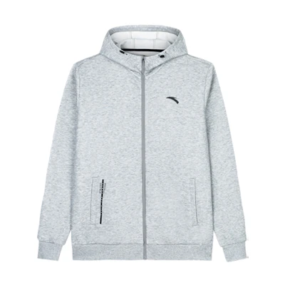 Anta Training Series Grey Logo Zip-Up Hoodie 952437702-1