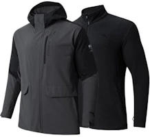 Anta Training Series Hooded Fleece Jacket Set for Men - Smoked Black Gray 152347612-2 Anta Training Series Hooded Fleece Jacket Set for Men - Smoked Black Gray 152347612-2