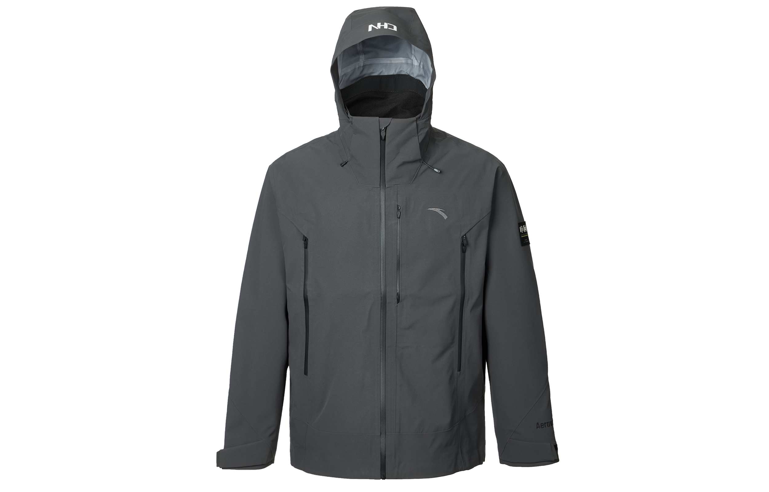 Anta Training Series Hooded Waterproof Breathable Quick-Dry Jacket Smoke Grey 152427626-2