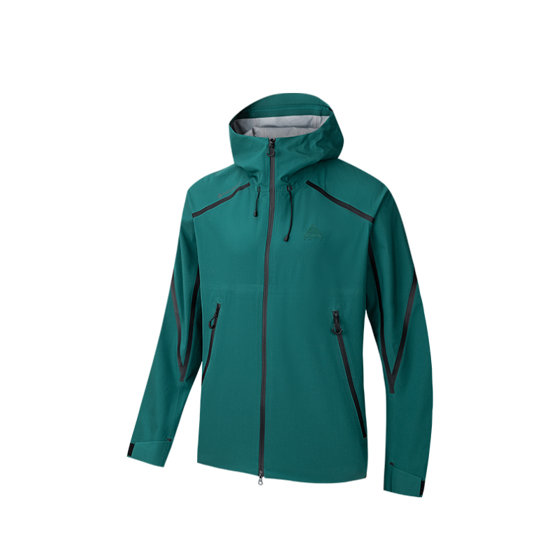 Anta Training Series Hooded Zip Woven Jacket in Forest Green 952437609-4