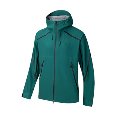 Anta Training Series Hooded Zip Woven Jacket in Forest Green 952437609-4