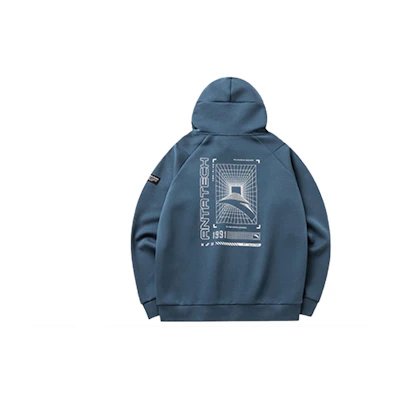 Anta Training Series Hoodie Back Logo Print - Liuli Green 952217703-3