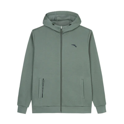 Anta Training Series Hoodie Zip-Up Dark Cyan Green with Logo 952437702-3