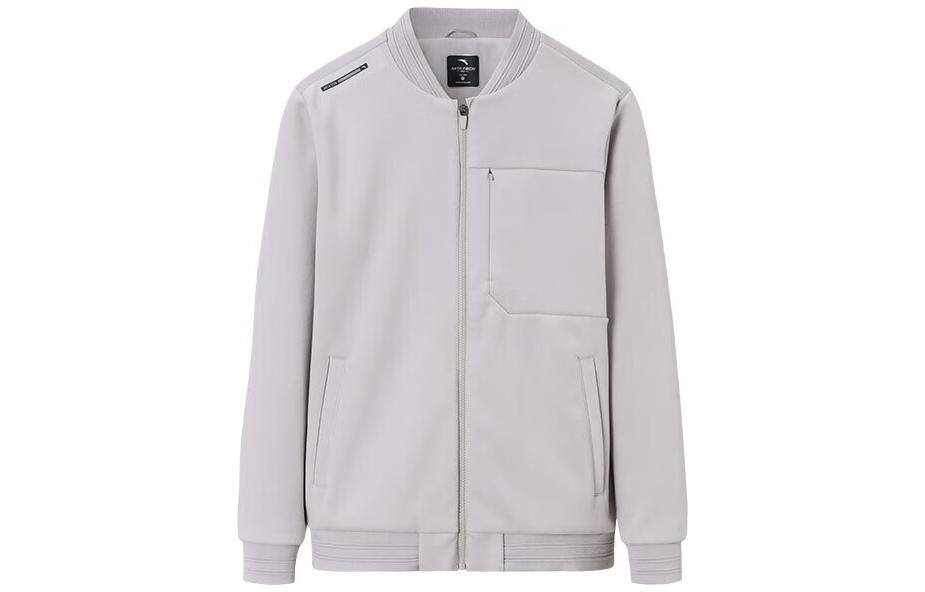 Anta Training Series Iron Gray Thick Woven Zip Jacket 152347631-1