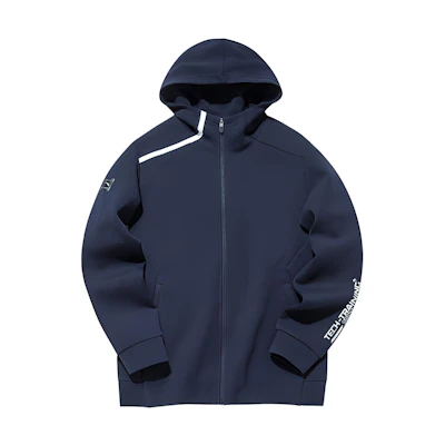 Anta Training Series Knit Hoodie Jacket - Midnight Blue 152137703-3