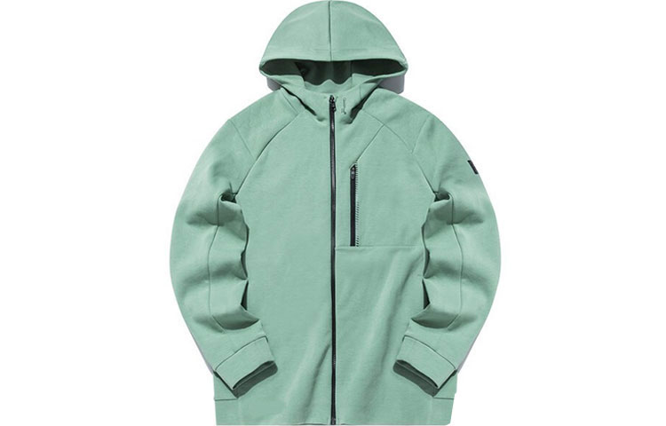Anta Training Series Knit Hoodie Jacket in Carbo Green 152137732-1