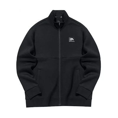 Anta Training Series Knit Jacket Black - Minimalist Logo Design 152137711-4