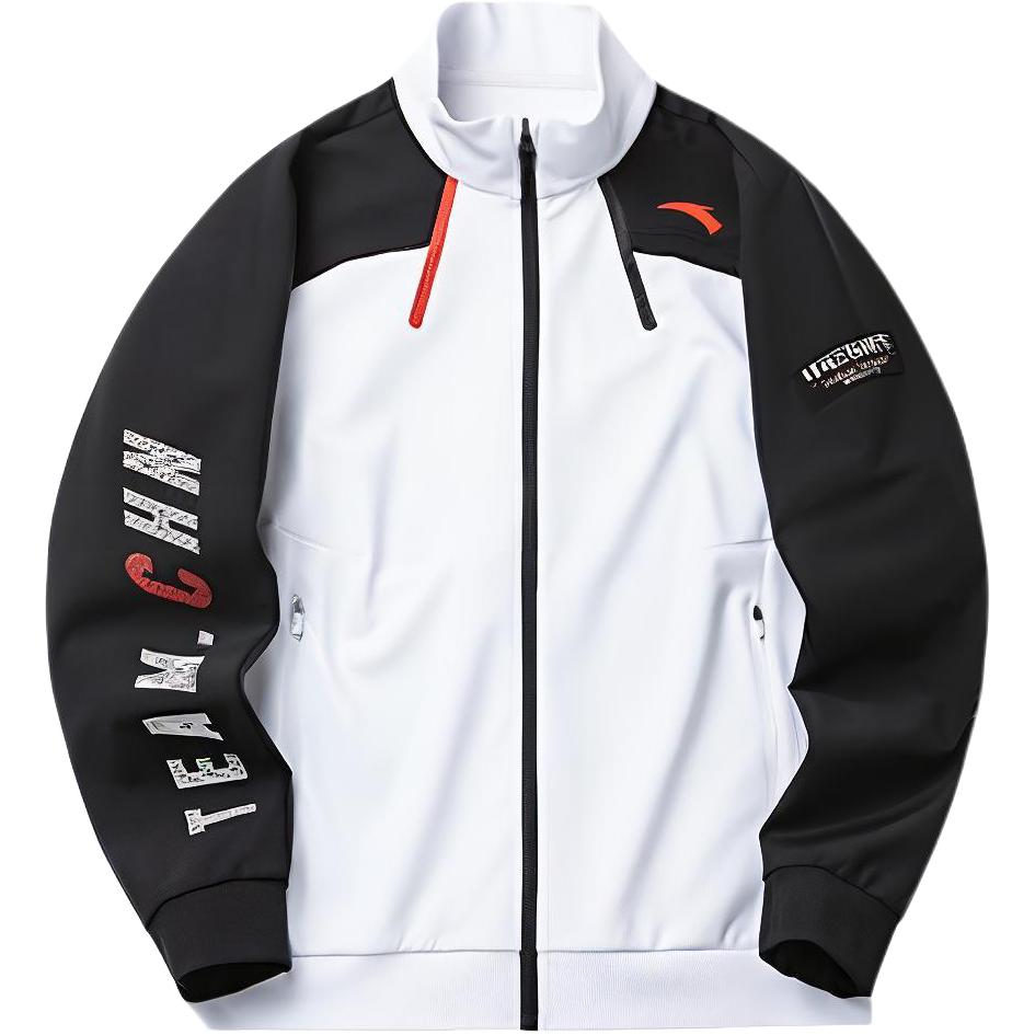 Anta Training Series Letter Colorblock Zip-Up Jacket Men’s Pure White 152217756-2