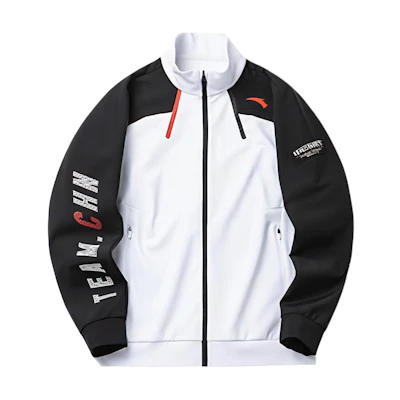 Anta Training Series Letter Colorblock Zip-Up Jacket Men’s Pure White 152217756-2