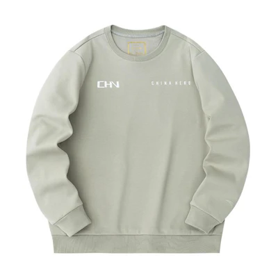 Anta Training Series Letter Crewneck Fleece Sweatshirt Gray Green 152347732-2
