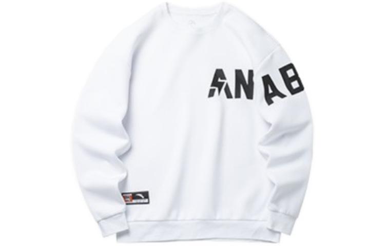 Anta Training Series Letter Crewneck Pullover Sweatshirt White () 152217709-4