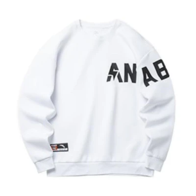 Anta Training Series Letter Crewneck Pullover Sweatshirt White () 152217709-4