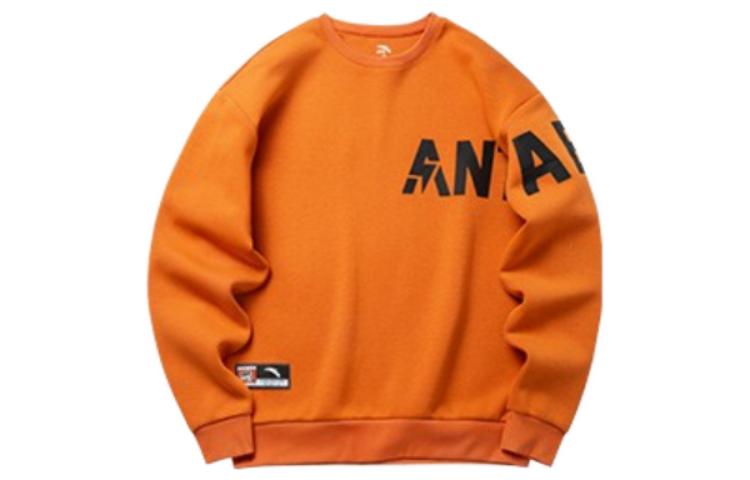 Anta Training Series Letter Crewneck Sweatshirt Natural Orange 152217709-2